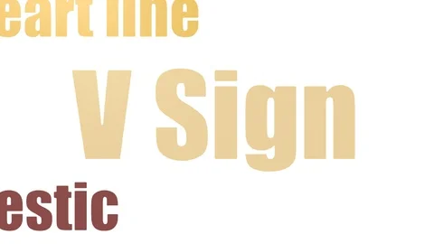 V Sign Tag Cloud Animated Isolated Stock-Footage 107205319