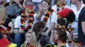 V Sign Victory Hand Code Fingers Cute German Supporters Stadium Audience People HD Footage