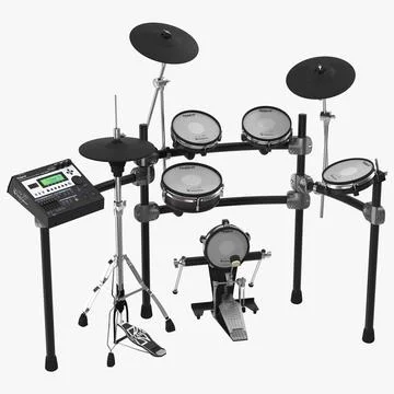 V Stage Electronic Drum Kit Roland TD 12KXS 3D Model 3D Model