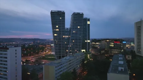 V Tower - Prague - Czechia Video stock 194142270