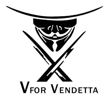 V For Vendetta invert Ilustração Stock