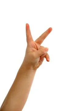 V for victory Stock Photos