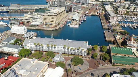 V&amp;A Waterfront - Empty Streets - Lockdown Cape Town Stock Footage 127890775