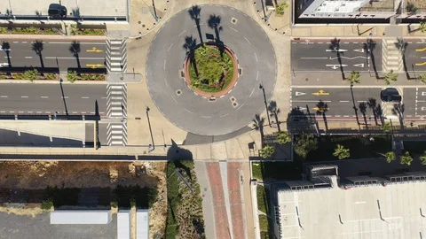 V&amp;A Waterfront Top Down Lockdown - Empty Streets Cape Town Stock Footage 127890938