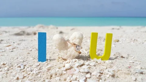 V00627 Maldives beautiful beach background white sandy tropical paradise island Stock Footage
