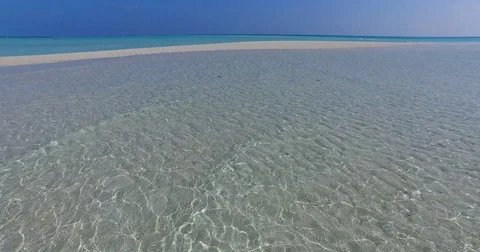 V01896 Maldives beautiful beach background white sandy tropical paradise island Stock Footage