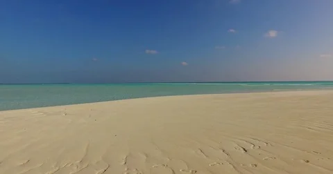 V01930 Maldives beautiful beach background white sandy tropical paradise island Stock Footage