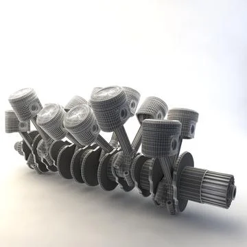 V12 Crankshaft ~ 3D Model ~ Download #91499610 | Pond5