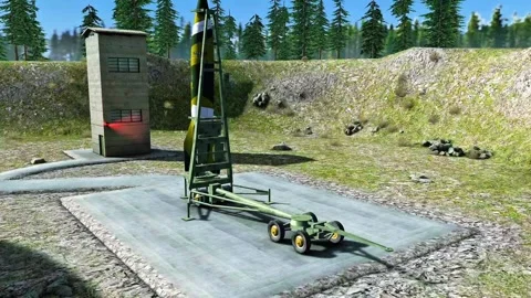 V2-Ballistic missile launch and operation Stock Footage 330896450