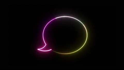 V2 Neon Speech Bubble Stock Footage 231390894