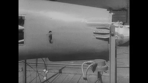 V2 rocket engine assembled and tested Stock Footage 103385590