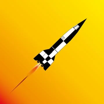 V2 Rocket Launch Stock Illustration