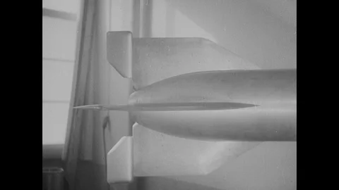 V2 rocket model tested Stock Footage 103385704