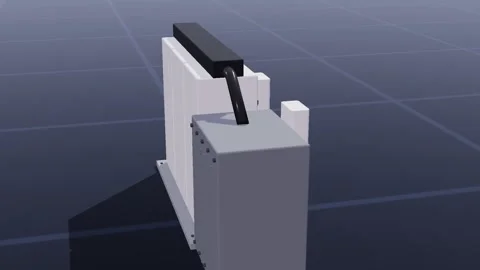 V2g cabinet ev charging 3d loop 3D animation seamless loop Video stock 341779656