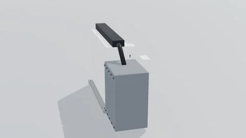 V2g cabinet ev charging 3d loop white background 3D animation seamless loop Stock-Footage 341849172