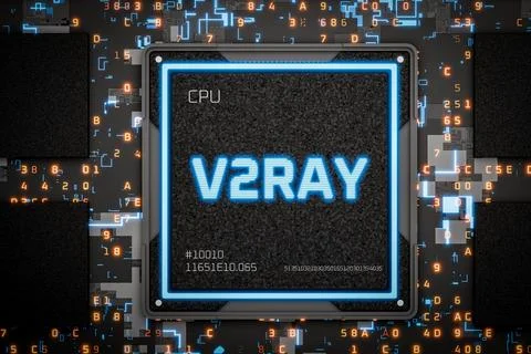 V2Ray tool is responsible for implementing network protocols and functions. Stock Illustration