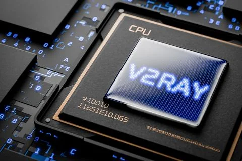 V2Ray tool is responsible for implementing network protocols and functions. Stock Illustration