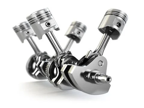 V4 engine pistons and cog V4 engine pistons and cog. 3d Copyright: xZoonar... Stock Photos