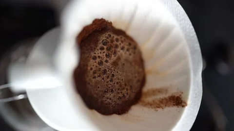 V60 coffee brewing Stock Footage 181102115