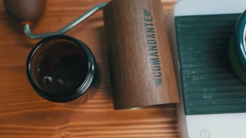 V60 pour over coffee Stock Footage 228966173