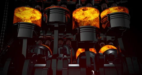 V8 Car Engine Comes Alive with Fresh Fuel. Stock Footage 272567959