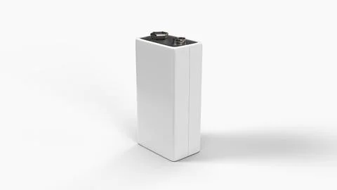 V9 battery with clean white design for mockup Stock Illustration