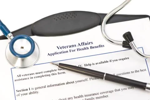 VA Application For Benefits Stock Photos