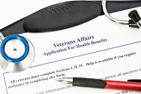 VA Application For Benefits Stock Photos