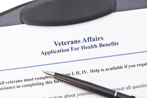 VA Application For Benefits Stock Photos