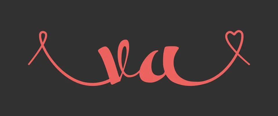 VA initial wedding monogram calligraphy vector illustration. Hand drawn let.. Ilustração Stock