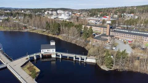 Vaajakoski voimalaitos Jyvaskyla kevat 2023 Stock Photos