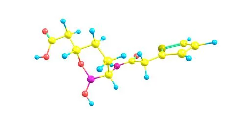 Vaborbactam molecular structure isolated on white Stock Illustration