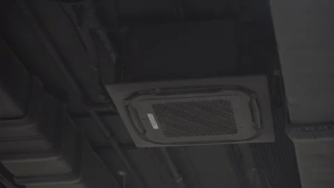 VAC Ceiling System With Cassette Air Conditioning Unit 스톡 동영상 326661503