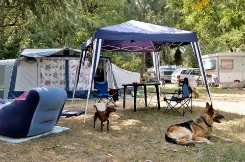 Vacancies with the camp-site Stock Photos