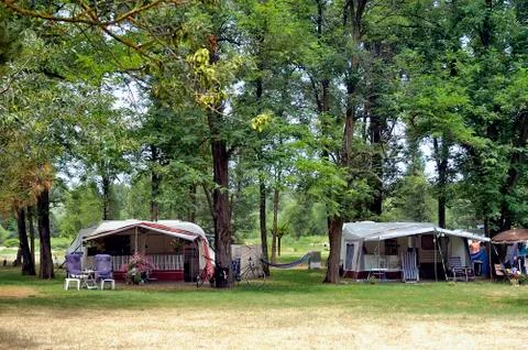Vacancies with the camp-site Stock Photos