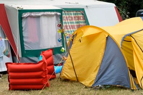 Vacancies with the camp-site Stock Photos