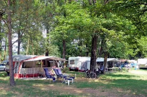Vacancies with the camp-site Stock Photos
