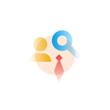 Vacancies. Vector icon in gradient style. Editable illustration Stock Illustration