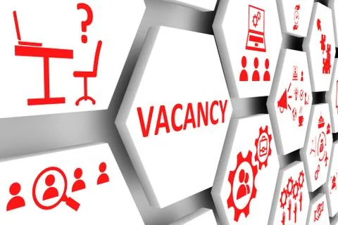 VACANCY concept cell background 3d illustration Stock Illustration