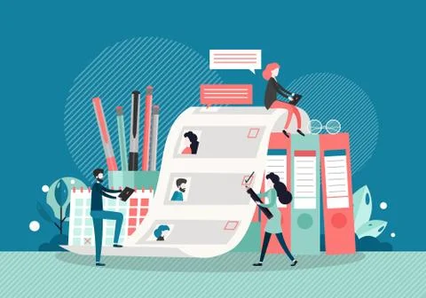 Vacancy job, vector flat style design illustration Stock Illustration