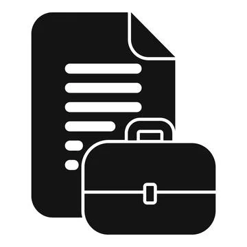 Vacancy portfolio post icon simple vector. Promotion business Stock Illustration