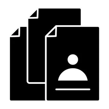 Vacancy search solid icon. Hiring vector illustration isolated on white. Vacancy Illustrazione stock