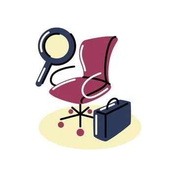 Vacancy. Vector icon in bold line style Stock Illustration