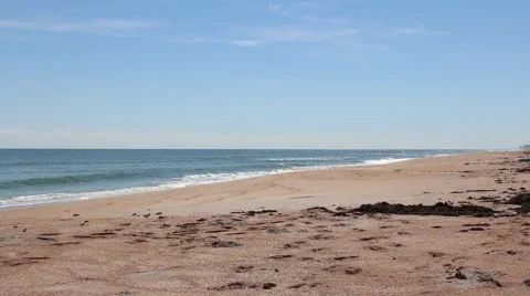 Vacant Beach mid shot Video stock 44619908