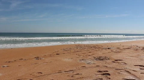 Vacant Beach wave shot Video stock 44620204