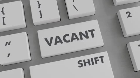 VACANT BUTTON PRESSING ON KEYBOARD Stock Footage 256877816