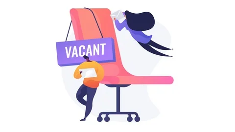 Vacant job 4K loop animation. Stock Footage 127861343