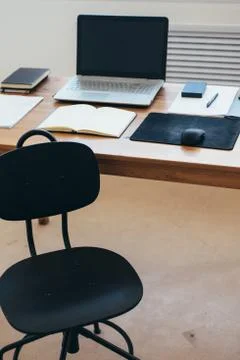 Vacant place empty work area in office Fotos Stock
