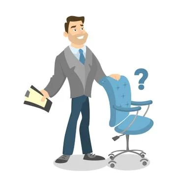Vacant place in office. 스톡 일러스트