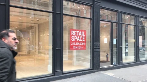 Vacant retail space Stock Footage 123969737